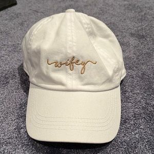 White wifey hat